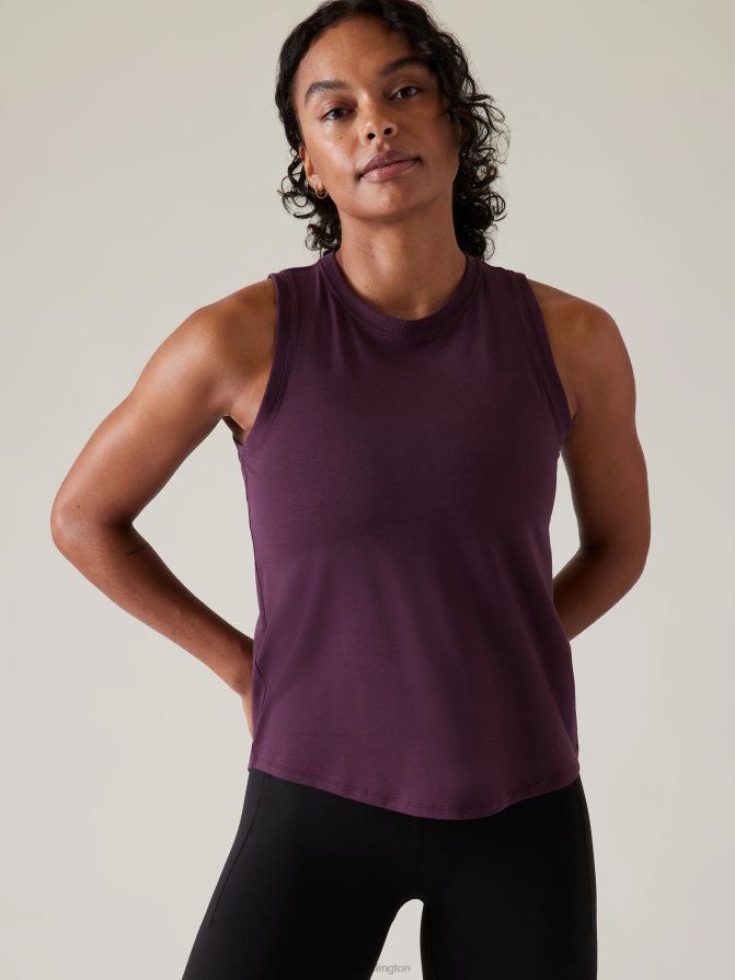 Athleta Women Spiced Cabernet With Ease Open Back Tank TZB4L0413