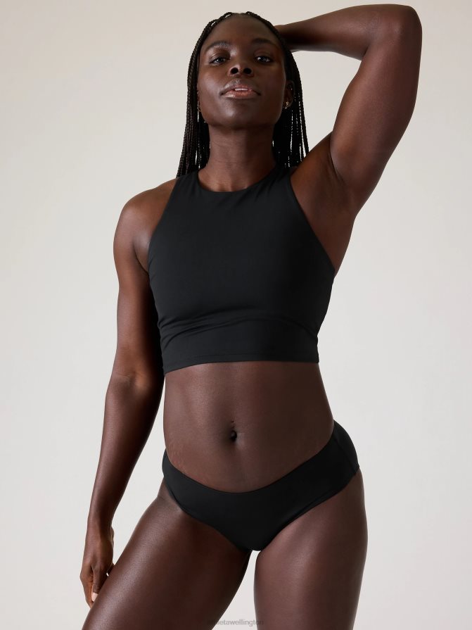 Athleta Women Black Conscious Crop Bikini Top A-C TZB4L0952