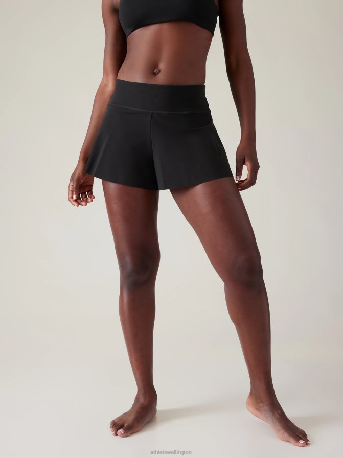 Athleta Women Black Makani Swim Short TZB4L0941