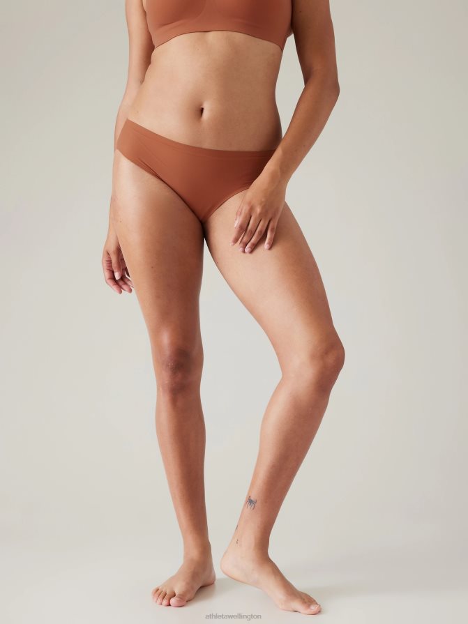 Athleta Women Copper Brown Ritual Bikini Underwear TZB4L0708